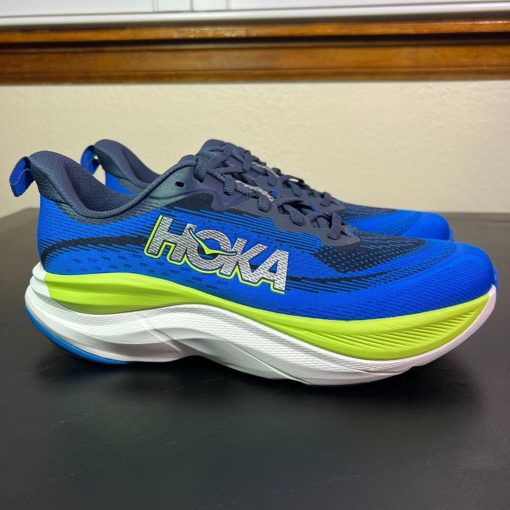 Hoka One One Skyflow Running Shoes Mens 12 D Royal Navy Cobalt 1155111-VVY NEW
